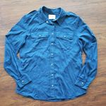 Sézane Sezane Women's Blue Chic Feminine Preppy Workcore Trendy Casual Shirt Size 34 Photo 0