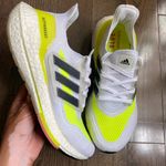 Adidas  Ultraboost 21 Women’s Size 7 white solar yellow Photo 0