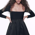 ZARA  COMBINATION KNIT MINI DRESS BLACK SIZE M NEW Photo 4