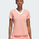 Adidas  Made With Nature Golf Polo Short Sleeve Top Pink Medium Photo 10