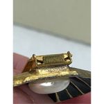 1930’s Art Nouveau pearl Clamshell dress clip Black Photo 6