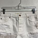 Free People Optic White Maggie Distressed Shorts Sz 26 NWT Photo 2