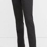 Theory Stretch Knit Twill Houndstooth Tailored Trouser Pants Straight Leg Size 6 Photo 0