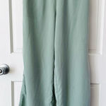 Jason Wu  Green Wide Leg Pull-on Track Pants Side Stripe Split Hem Size S Photo 0