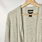 Halogen Light Taupe Wool Cashmere Blend Open Front Cardigan Sweater S Photo 2