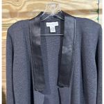 Doncaster  Women’s Wool Open Front Cardigan Gray Size Medium Capsule Chic Photo 2