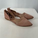 Madewell Arielle D'Orsay Pointed Toe Suede Ankle Wrap Flat in Pink Size 9 Photo 1