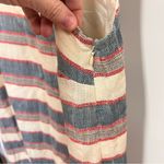 Chelsea & Theodore Striped Shift Fringe Hem Dress size 12 Multiple Photo 4