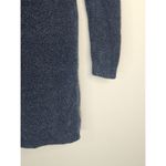 ZARA NWT Blue Acid Wash Knit Mini Dress Womens S Quarter Zip Fitted Long Sleeve Photo 4