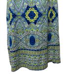 LONDON TIMES Blue and Green Patterned Sleeveless Dress Size 14 Preppy Classic Photo 2
