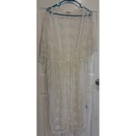 POL  Lace Duster Kimono Open Front Cover Up Bohemian M/L Photo 1