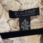 Dialogue  Beige Brown Floral Brocade Linen Blend Blazer Jacket Sz 12 Photo 3