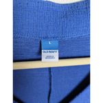 Old Navy  Blue Textured Knit Utility Short Sleeve Romper Belted Women's Large Photo 4