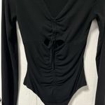ASTR  the Label Black Cinched Cut out long sleeve bodysuit size medium Photo 4
