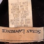 Susan Lawrence Vintage Black Metallic Top Women's Small Sparkle Evening Blouse Photo 7