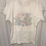 New Vintage Deadstock Embroidered Floral Hummingbird Bird Top Pink Photo 4