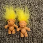 Vintage TROLLS Doll Earrings Tan Photo 0