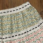 Unique Vintage  Skirt Womens 14 Floral A-Line Midi Crochet Peasant Cottage Swing Photo 3