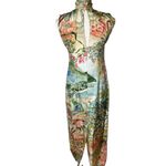 Isla & White High Neck Maxi Dress in Amalfi S Blue Photo 4