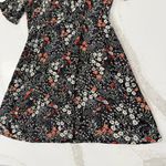 Rokoko Floral Short Sleeve Wrap Dress Womens Large Blue VNeck Zipper Back Summer Photo 1