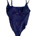 ANDIE NWT Havana Empire Waist One Piece Swimsuit Removable Cups L Navy Blue Photo 1