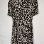 Something Navy  Revolve Animal Print Button Down Sun Dress Womens XS Cream Brown Photo 13