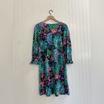 Lilly Pulitzer Cath 3/4 Sleeve Bow Dress in Multi Take Me To The Sea Size M Photo 5