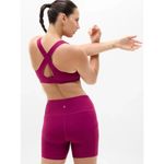 Athleta XS Interval Plunge Train Sports Bra A-C Wildberry X-Small Photo 4