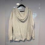 Aerie Quarter Button Beachy oversized Off-White Hoodie Photo 4
