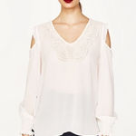 ZARA ✨HP✨ FLOWING BLOUSE WITH BIB FRONT✨ Photo 0