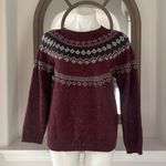 Weatherproof Vintage Fairisle Sweater in Wine, Size L EXCELLENT! Photo 6