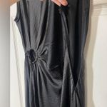House of Harlow 1960 Women's Satin Slip Dress Circle Side Cutout in Black Sz XL Photo 8