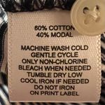 Loft  Stripe Henley Three-Quarter Sleeve Tie Detail Top Black White‎ Size Large Photo 15