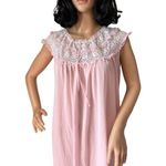 Vintage Margaret night gown sleeveless pink, white lace & ruffles size large Pink Photo 6