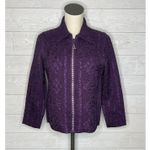 Magic It Fits Rhinestone Zipper Jacket size M/L Purple Size M Photo 1