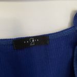 Saints 21 Ribbed Blue Sleeveless Bodysuit With Ruffle Straps women's size small Size M Photo 3