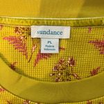 Sundance  Sausalito 3/4 Sleeve Thermal Waffle Gold Yellow Pink Floral Size PL Photo 9