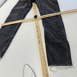 ZARA Jeans Womens 12 Midnight Black High Waist Skinny Raw Hem Cotton Photo 8