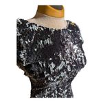 Dress the Population Tabitha Black White Flip Sequin Bodycon Mini Dress Sz S Photo 3