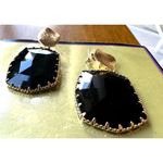 Black Glass Geometric Earrings New Formal Wedding Party Cruise Dinner Dr… Photo 7