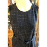Noir Black Reptile Pattern Sleeveless Dress Belted Waist Zipper Size Small Photo 3