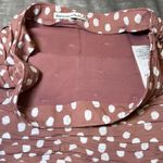 Abercrombie & Fitch  Ruched Polka Dot Ruffle Mini Skirt Womens Medium Beige/Pink Photo 5