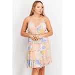 Forever 21  Floral Boho Patchwork Fairy Cottagecore Mini Dress Large Photo 6