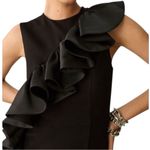 Anthropologie Hutch Black Ruffled Front Mini Dress Cocktail Size XS Photo 2