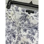 Mario Serrani  Italy Women's White Floral Pants Size 12 Faux Front Pockets Photo 3