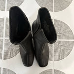 A New Day  Black Leather Stretch Block Heel Boots Size 8.5 Photo 5