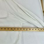 Haute Rogue  Split Striped Button Up Shirt Woman’s Small Gray/White Photo 3