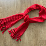 New York & Company Red Woven Fringe Scarf, Cozy Holiday Accessories Photo 0
