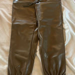 Dollhouse NWT Faux Vegan Leather Joggers Pants Green ( Brand) Size Medium Photo 0