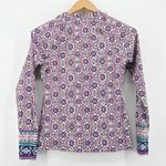 Nanette Lepore Swim Mellorca Long Sleeve Rash Guard Top Purple Print Size Large Photo 4
